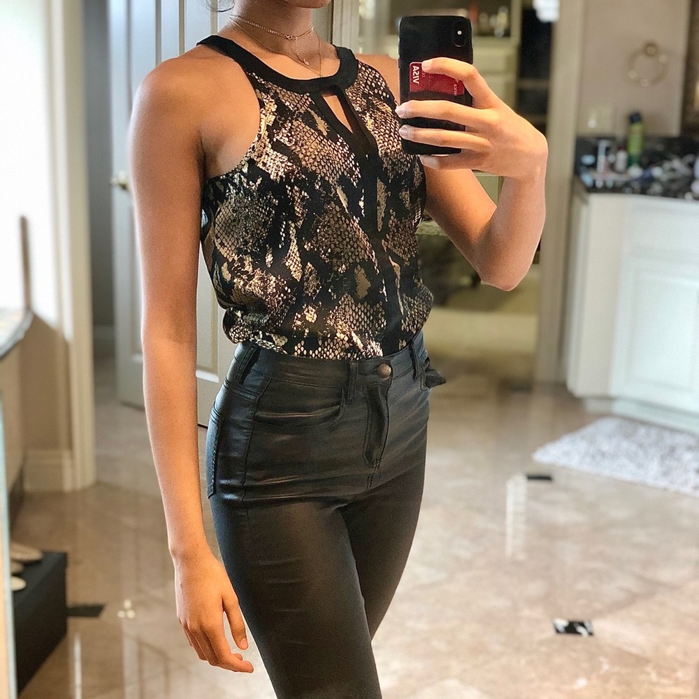 Kenneth Cole snakeskin Top